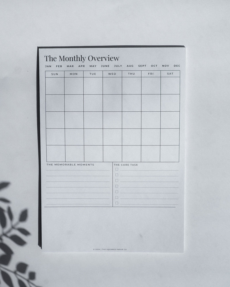 The Monthly Overview Stickypad